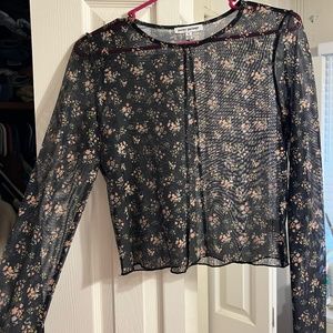 Like New!! Adorable mesh long sleeve top